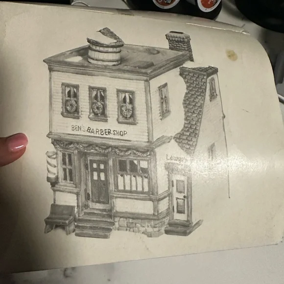 Lighted Ceramic Ben's Barbershop Decor - Picture 3 of 4